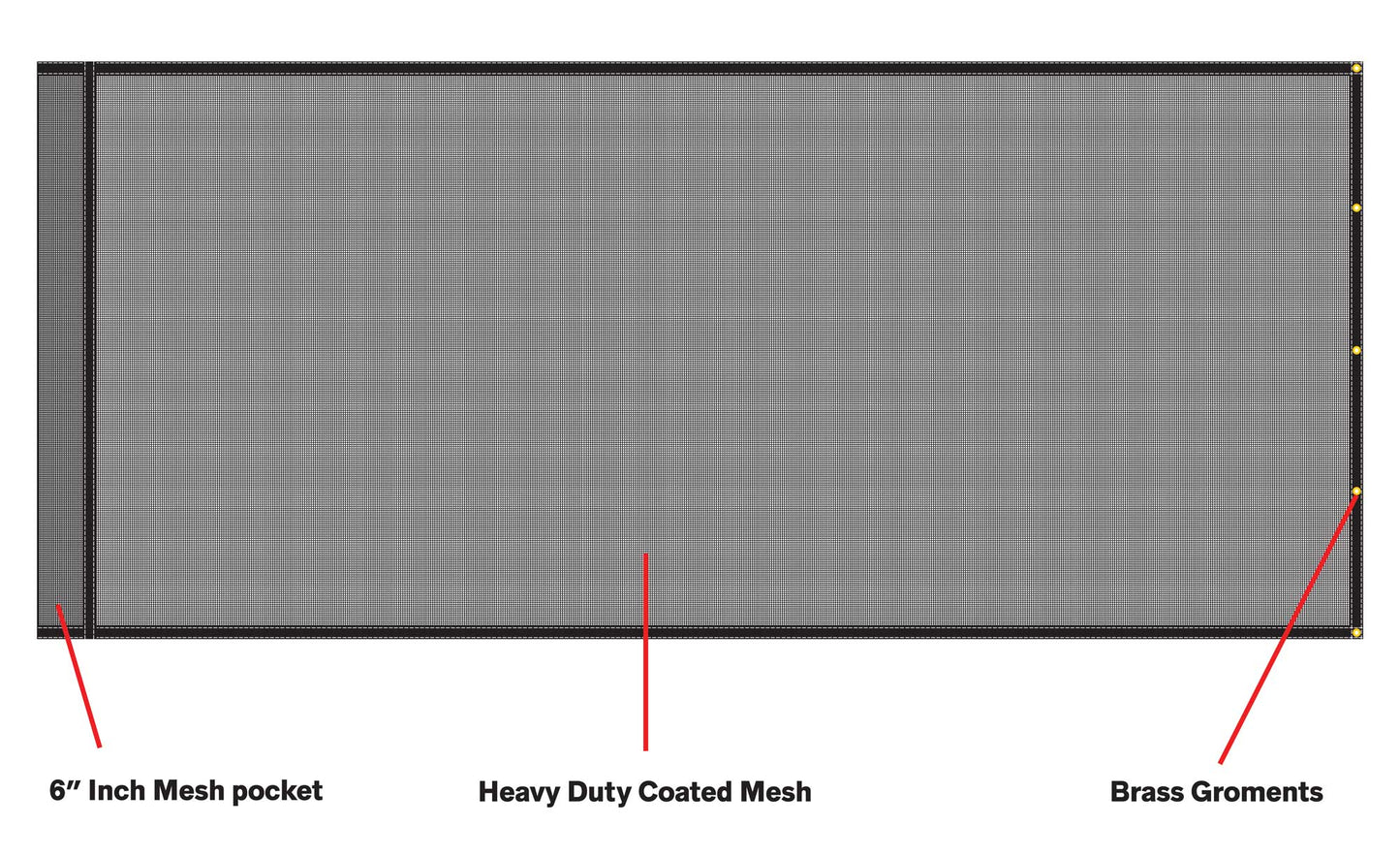 Black Mesh Tarp